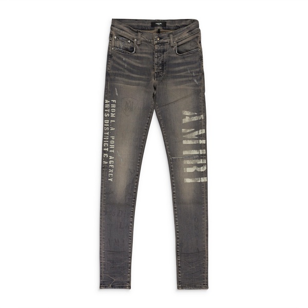 military stencil grey skinny jeans