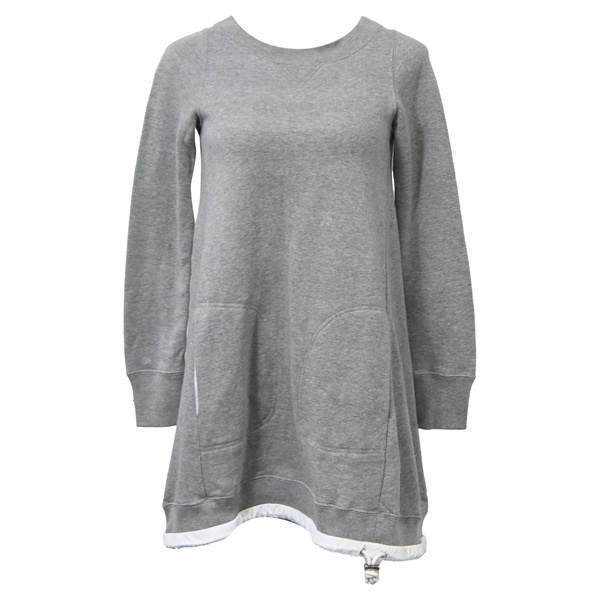 luck sweater dress in grey cotton