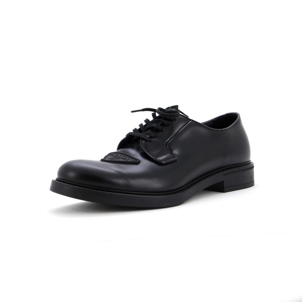 men's triangle logo derby shoes spazzolato leather