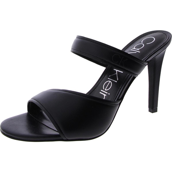 sallyn womens faux leather slip-on slide sandals