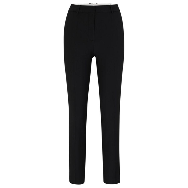 regular-fit cropped trousers in wool