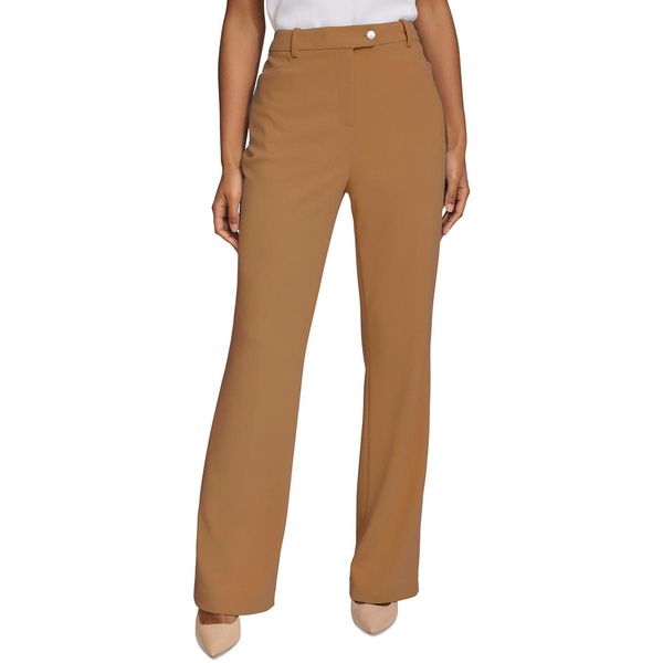 womens pocket polyester straight leg pants