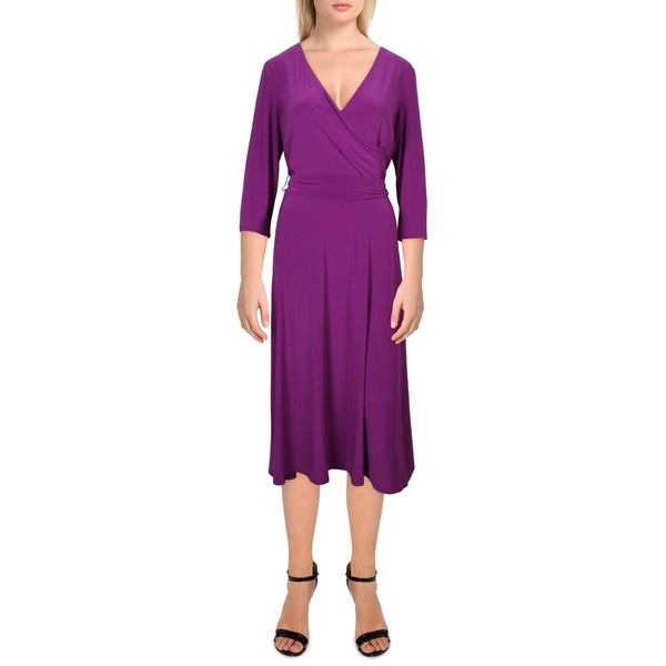 womens surplice polyester shift dress