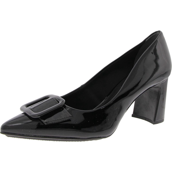 akbentley womens buckle man made block heels