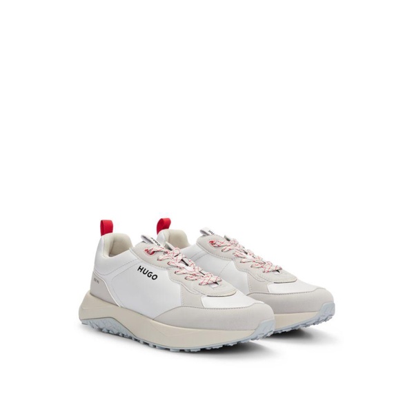 mixed-material trainers with nappa leather