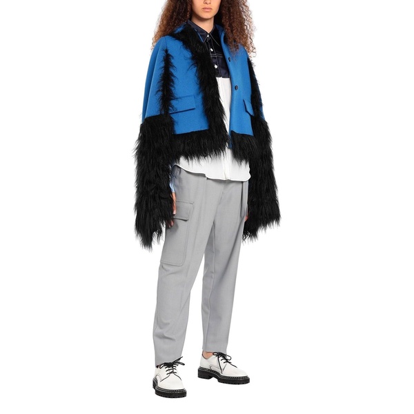 Maison Margiela Faux Fur Trimmed Cape Jacket Women