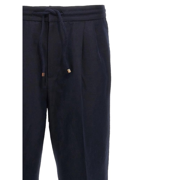 Blue Trousers Elegant Style