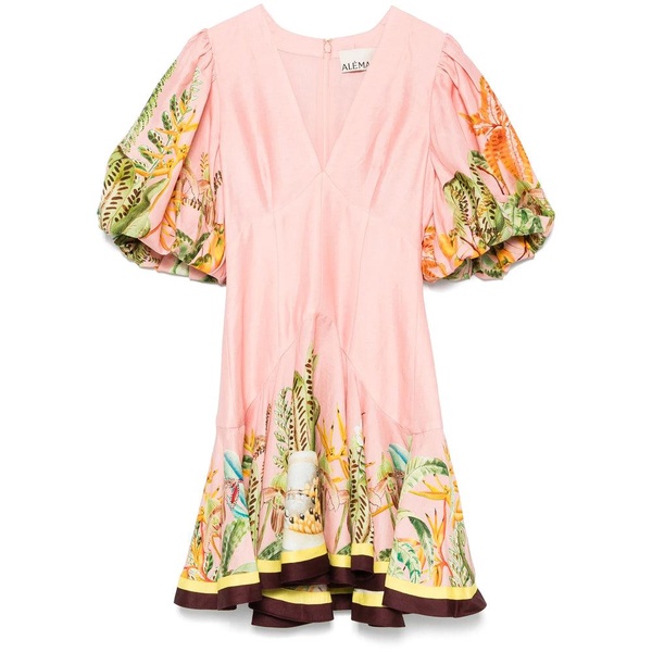 Pink Green Dress