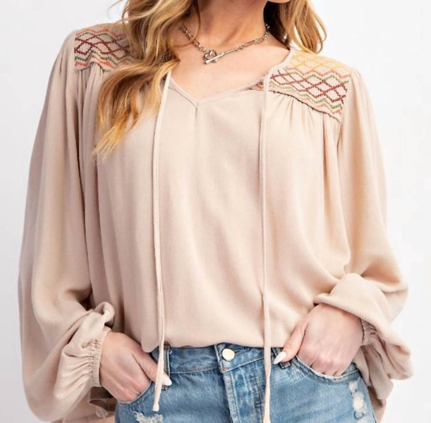 hazel top in beige
