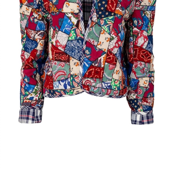 billy broken glass quilt jacket in multi