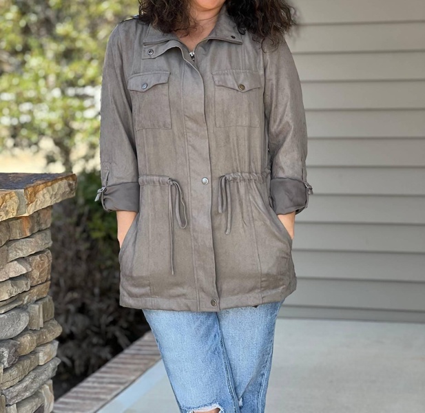 like i said jacket in dark grey