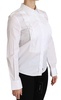 Dolce & Gabbana  White Collared Long Sleeve Polo Shirt