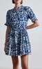 las alturas mini dress in batik floral indigo