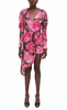 talon dress in pink multi