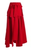 Asymmetric Crepe Midi Skirt