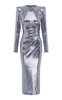 Twisted Sequined Midi Dress