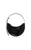 One Piece Demi Leather-Trimmed Mesh Shoulder Bag