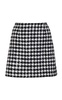 Houndstooth Tweed Mini Skirt
