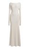 Off-the-Shoulder Knit Maxi Dress