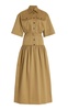 Drop-Waist Cotton-Twill Dress