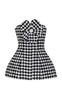 Houndstooth Tweed Peplum Top