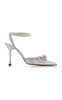 Double Bow Crystal-Embellished Glittered Pumps