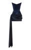 Draped Duchess Satin Mini Dress