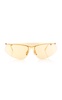 Metal Rimless D-Frame Sunglasses