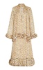Hilana Ruffled Polka-Dot Crepe Midi Dress