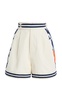 Marine High-Waisted Organic Cotton Shorts