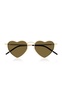Loulou Heart-Shaped Metal Sunglasses