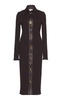 Collared Knitted Wool-Blend Midi Dress