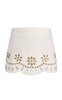 Etra Crystal-Embellished Cutout Stretch-Crepe Mini Skirt