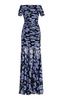 Ruched Silk Off-The-Shoulder Gown