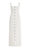 Camille Button-Detailed Stretch-Cotton Midi Dress