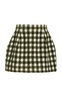 Checkered Chenille-Tweed Mini Skirt
