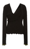 Square-Neck Boucle Shirt