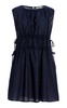 The Como Gathered Linen Mini Dress