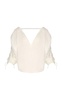 Piropos Drawstring-Detailed Linen Top