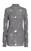 Distressed Wool Turtleneck Top