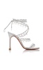 Tina Lace-Up Metallic Leather Sandals