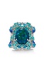 Ocean Set-Of-Three 18K White Gold, Rhodium Multi-Gem Rings 