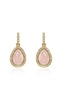 Rose Quartz & Pearl Drop Earrings