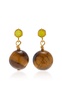 Eye Of The Tiger 18K Gold-Plated Earrings