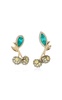 Cherry 18K Yellow Gold Vermeil Tourmaline, Sapphire, And Diamond Earrings