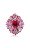 Mirage 18K White Gold, Rhodium Vermeil Multi-Gem Ring