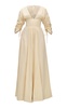 Adelle Corset-Waist Cotton Maxi Dress