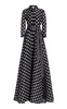 Printed Silk Trench Gown