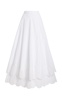 Tiered Cotton Broderie Maxi Skirt