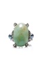 Love and Pain 18K White Gold Jade Matrix Ring